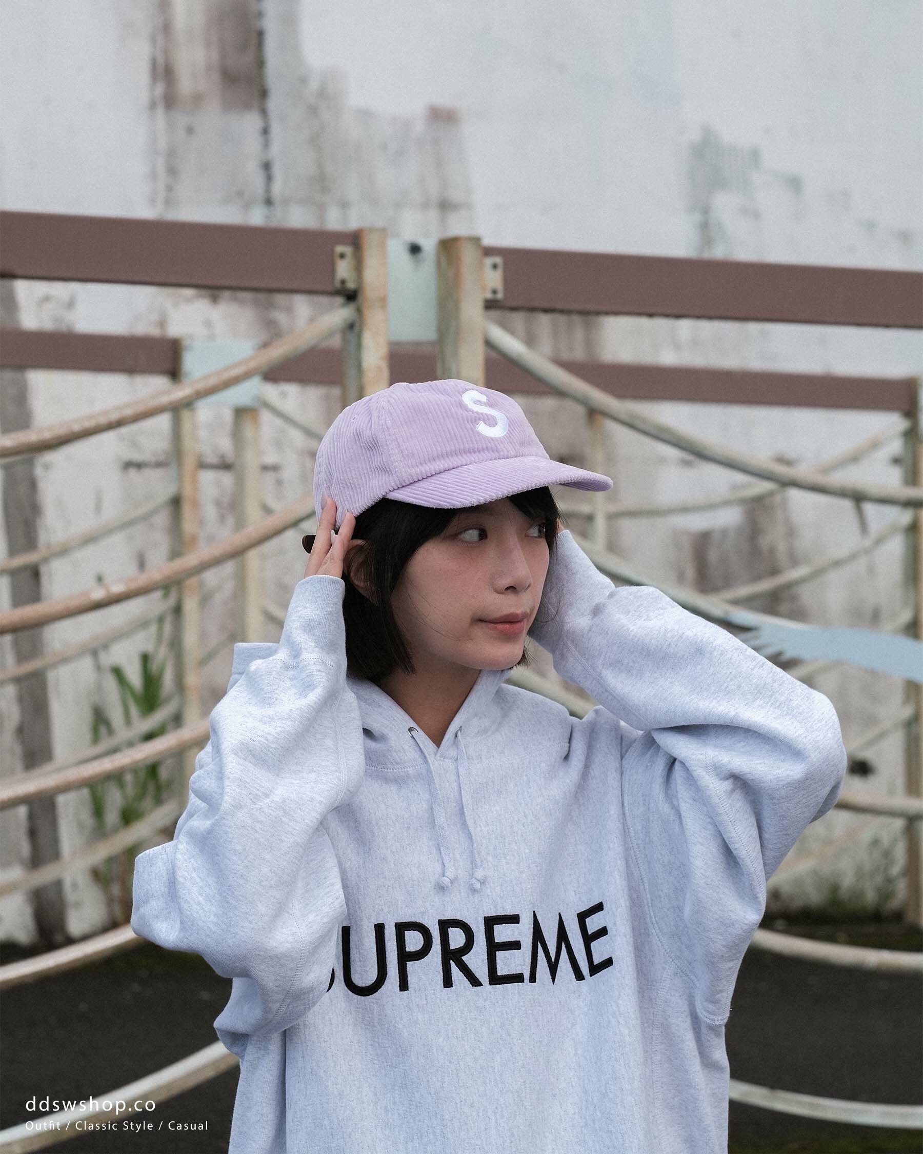 Supreme Corduroy S Logo 6-Panel (FW23) - $58