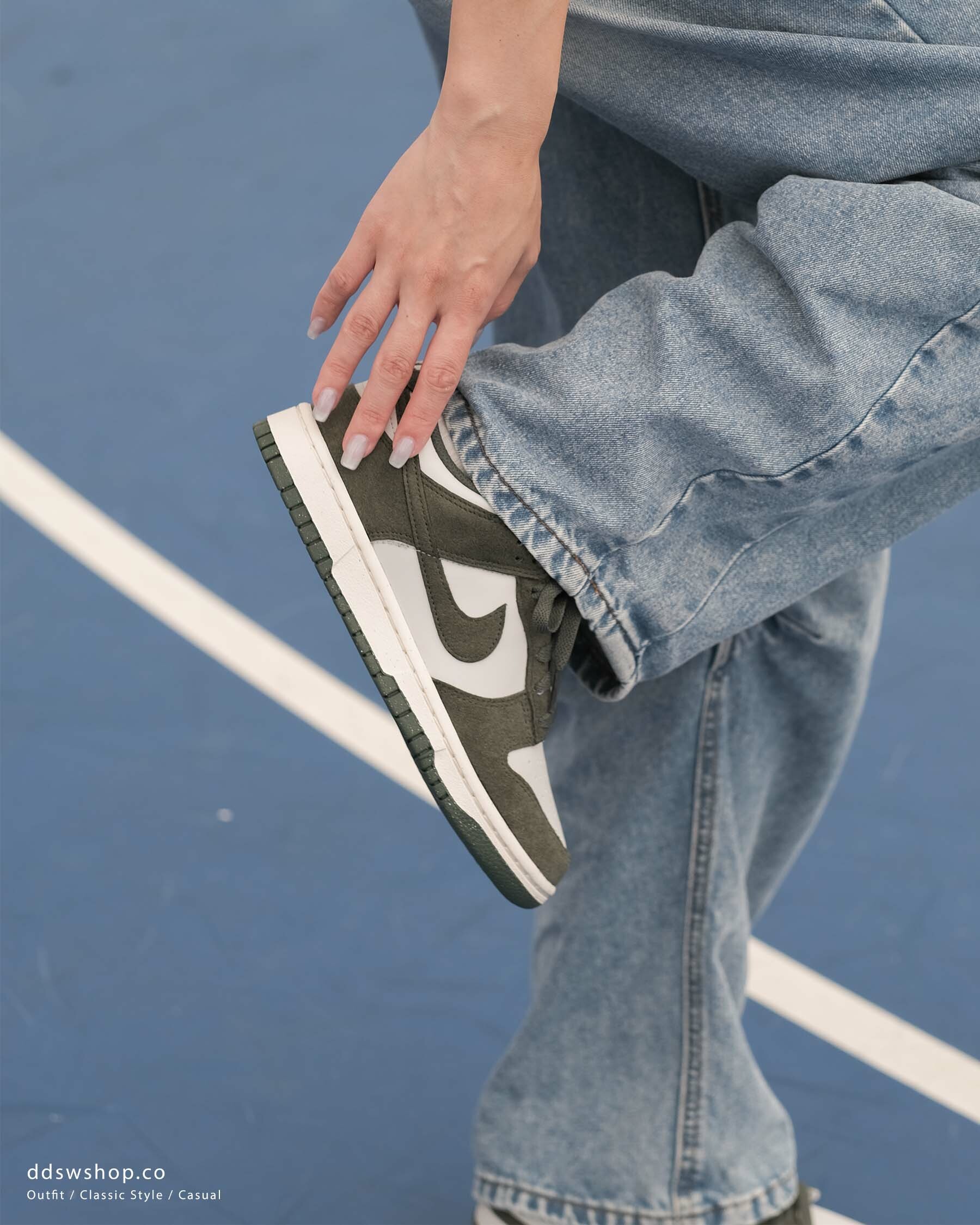 "調貨" Nike Dunk Low W 橄欖綠 麂皮 灰 女款 HJ7673-002