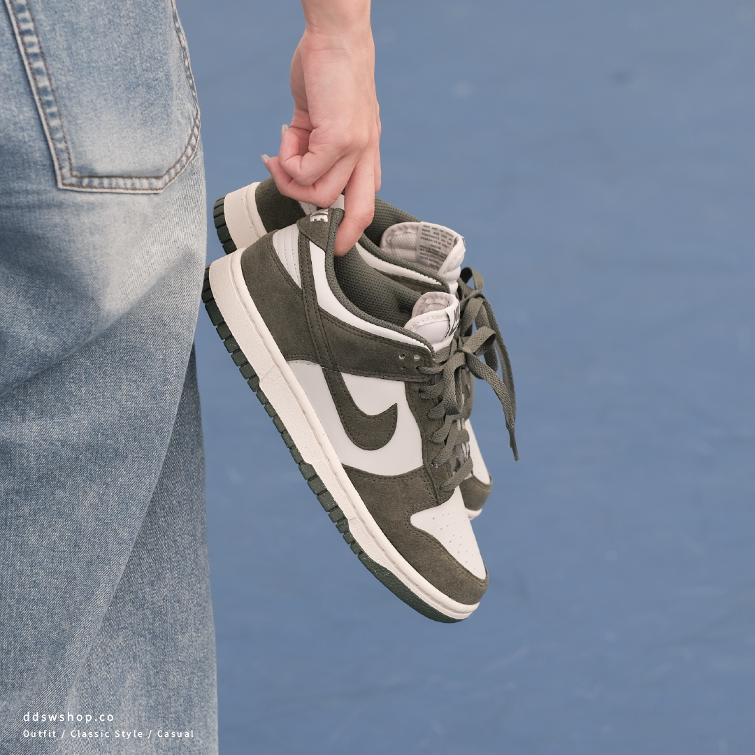 "調貨" Nike Dunk Low W 橄欖綠 麂皮 灰 女款 HJ7673-002