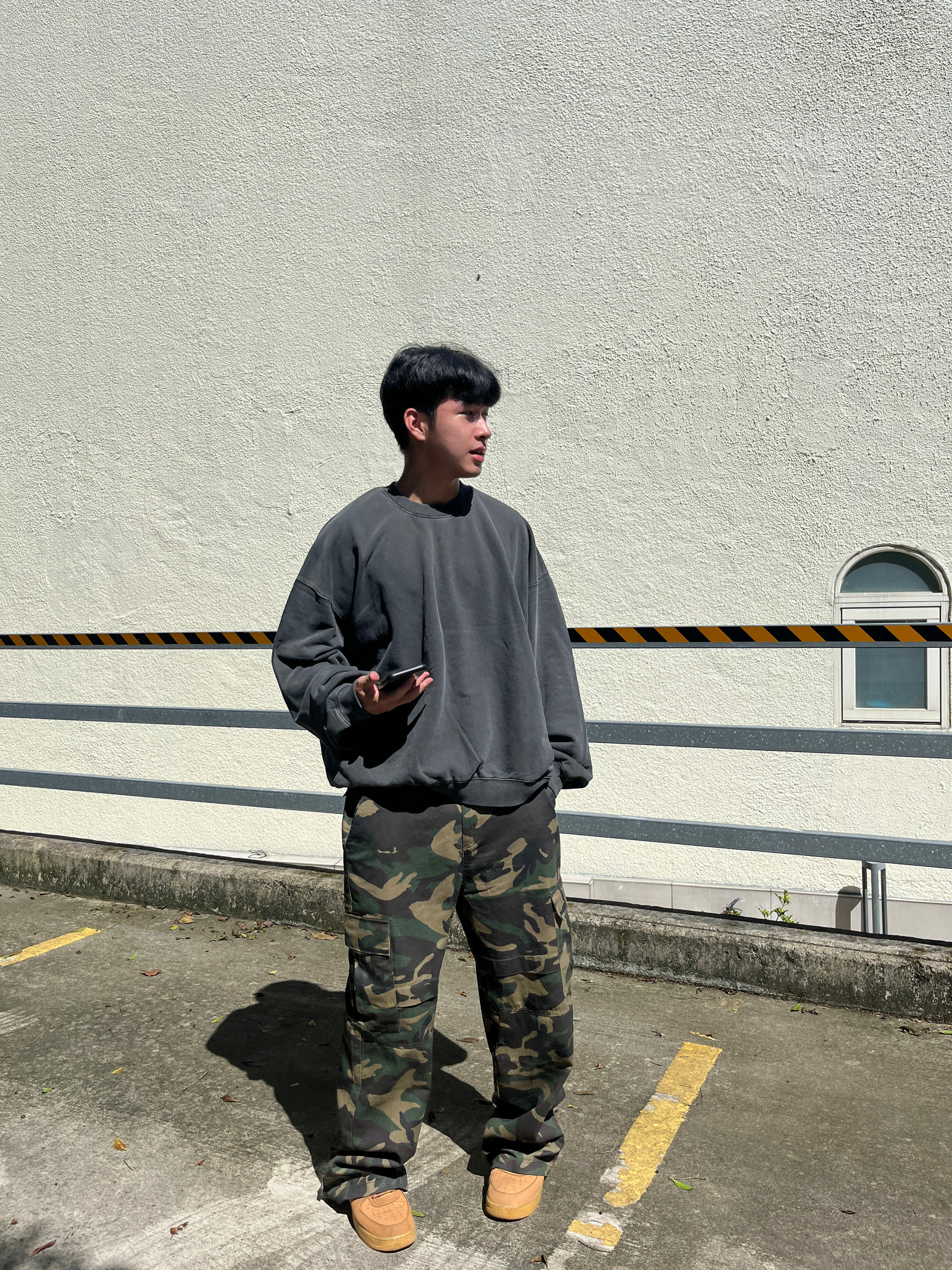 水洗 Boxy短版 素面 寬鬆 大學T