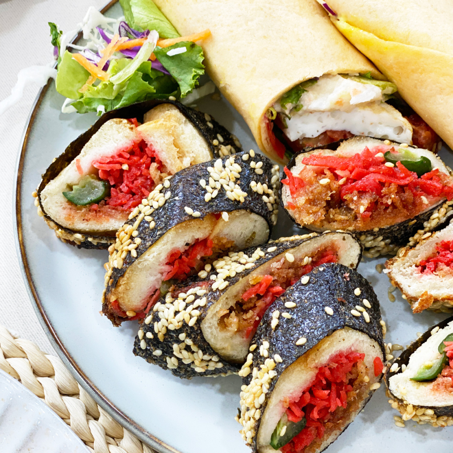 海苔蔬菜麵包捲(純素)