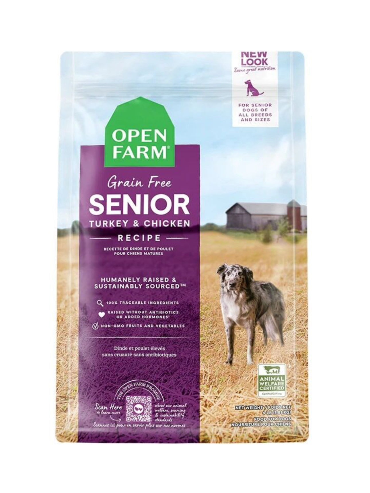 OPEN FARM 無穀物火雞走地雞老犬糧 4lb 22lb