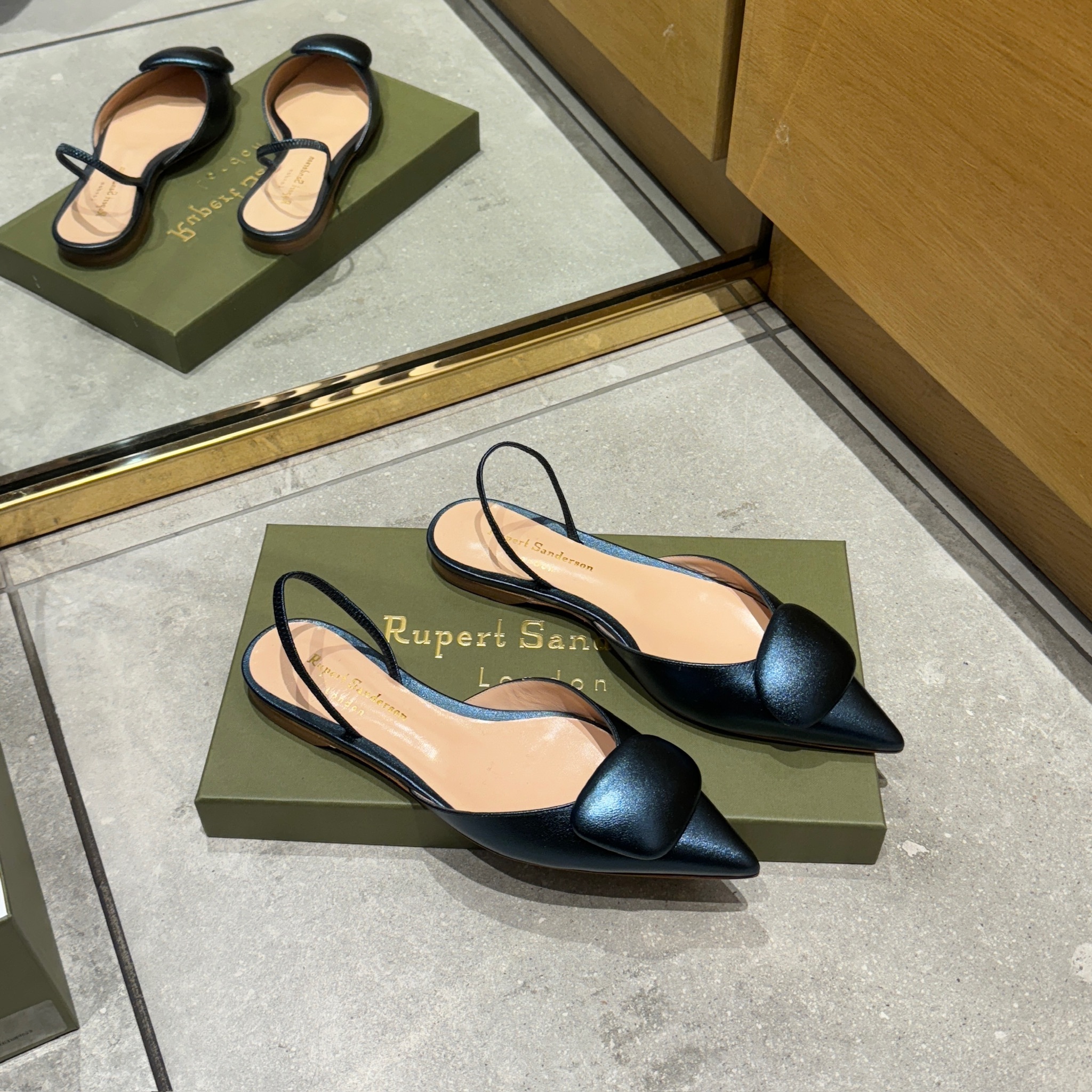 Rupert Sanderson RS Sabine Sandal in Indigo Laminate