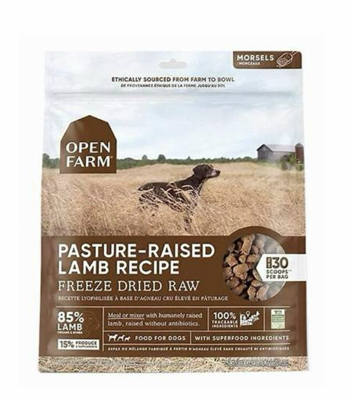OPEN FARM冷凍脫水放養羊生肉狗糧 13.5oz