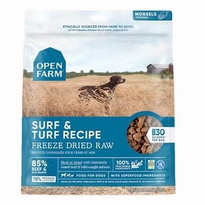 OPEN FARM冷凍脫海鮮大餐牛肉三文魚狗糧 13.5oz