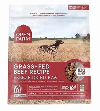 OPEN FARM冷凍脫水草飼牛肉生肉狗糧 13.5oz