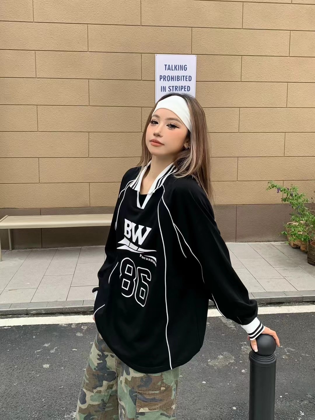 (GOAL)美式球衣長tee FOCUS 88815