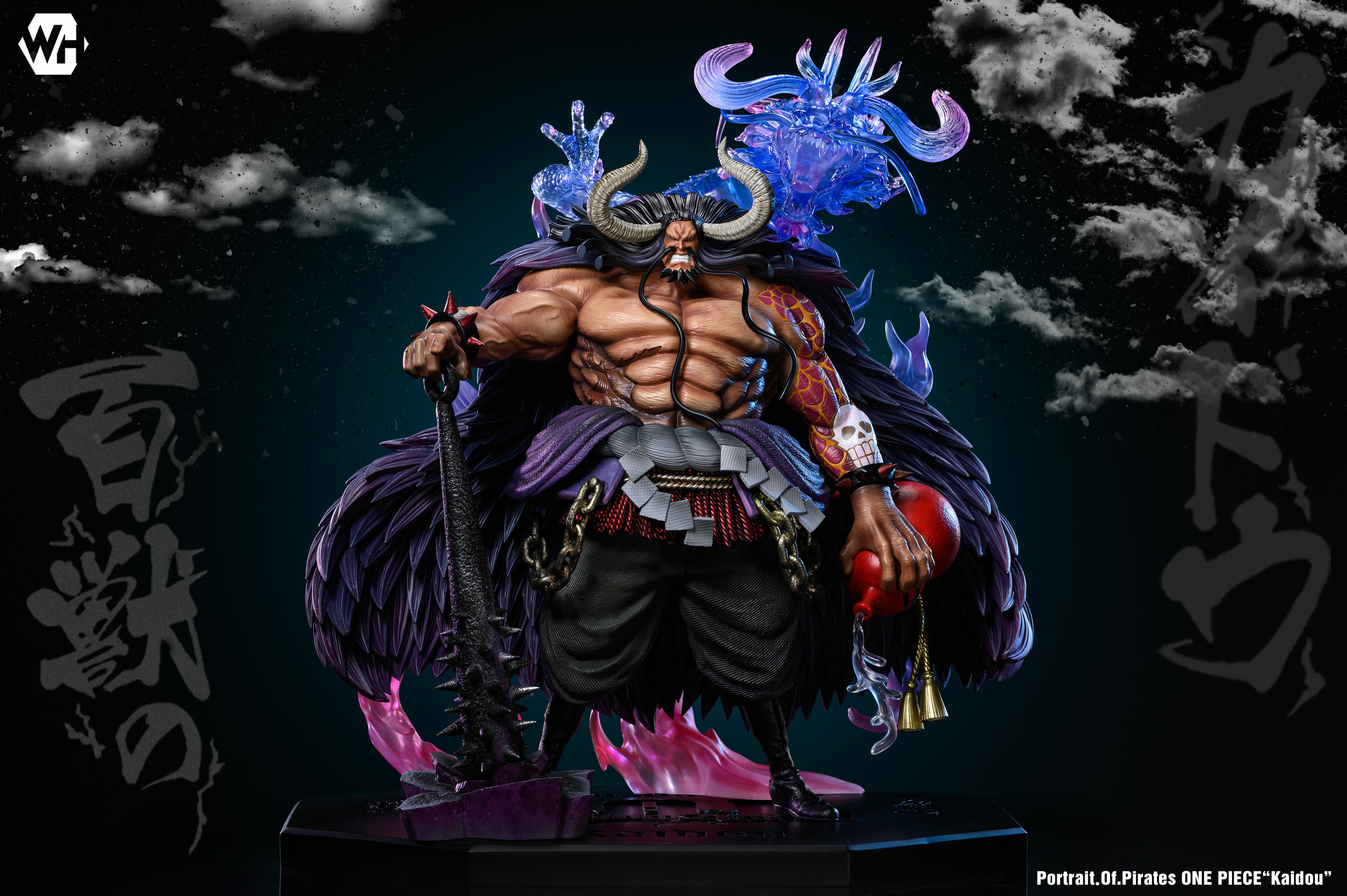 現貨GK WH-Studio One Piece 海賊王 百獸海賊團最強生物凱多1.0雕像