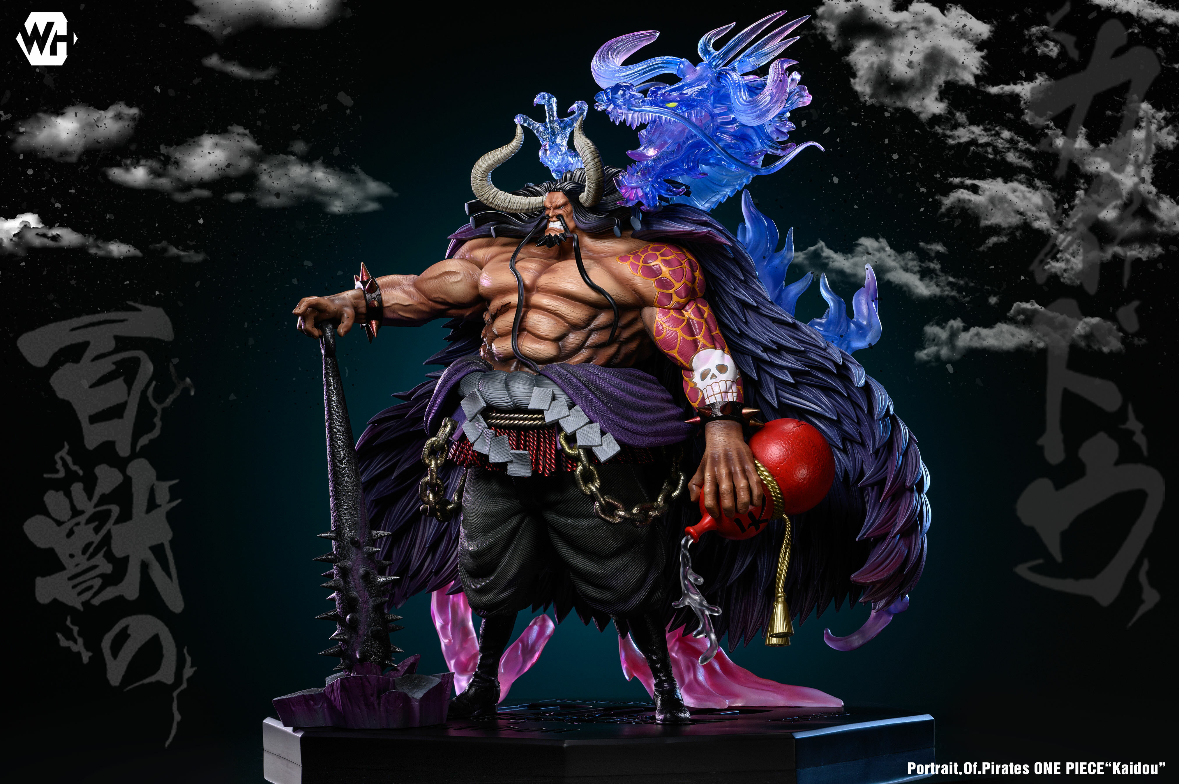 現貨GK WH-Studio One Piece 海賊王 百獸海賊團最強生物凱多1.0雕像