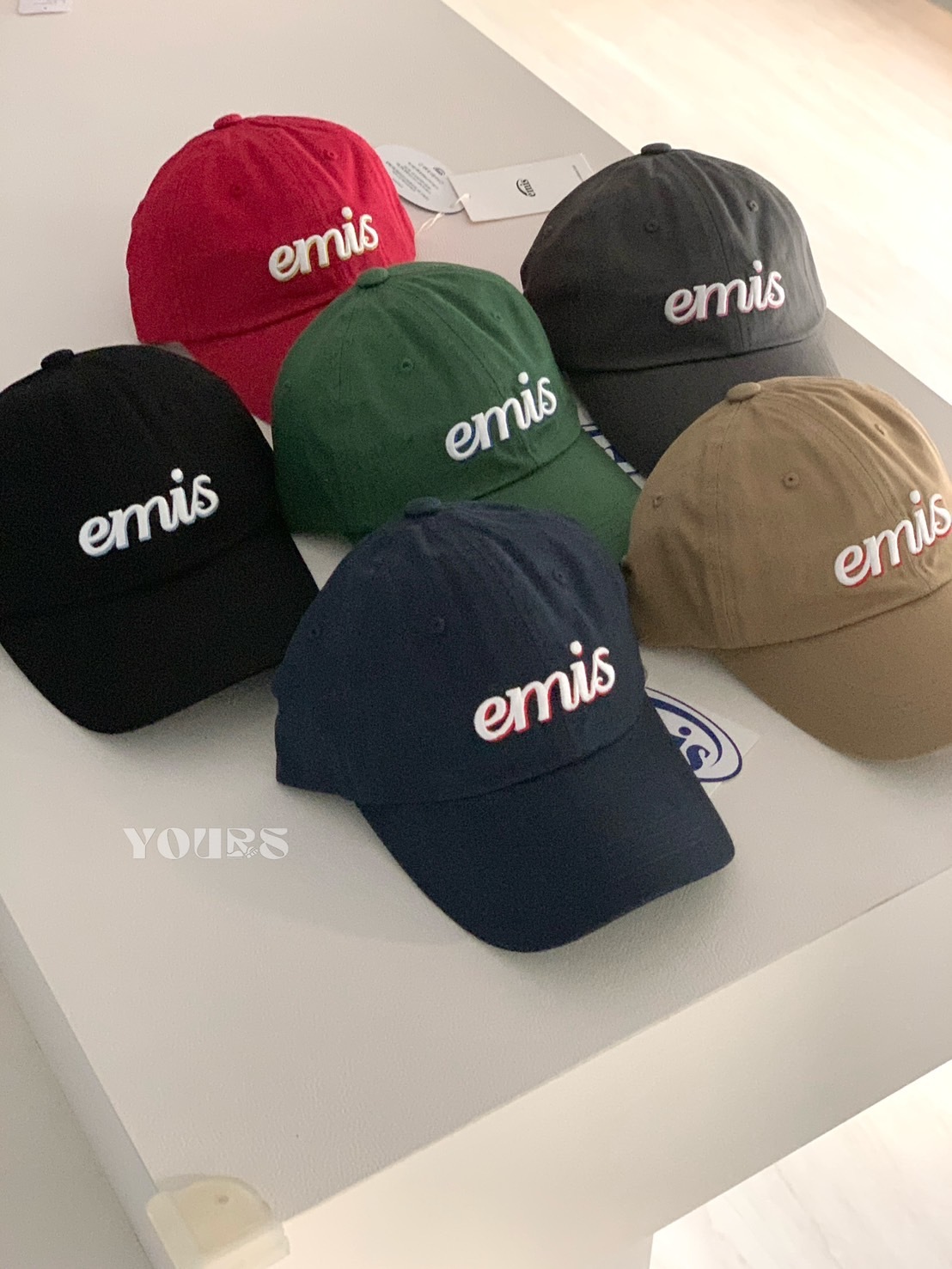 韓國 Emis 雙色草寫字母棒球帽（6colors）