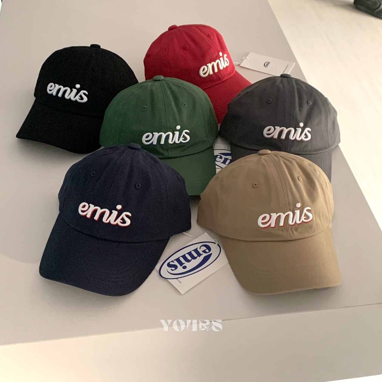 韓國 Emis 雙色草寫字母棒球帽（6colors）