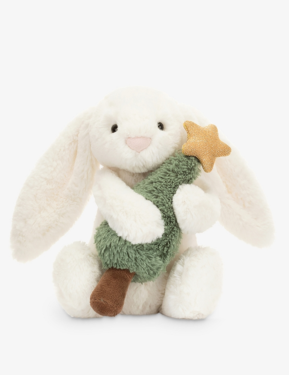 Jellycat Christmas White Bunny with Christmas Tree 18cm