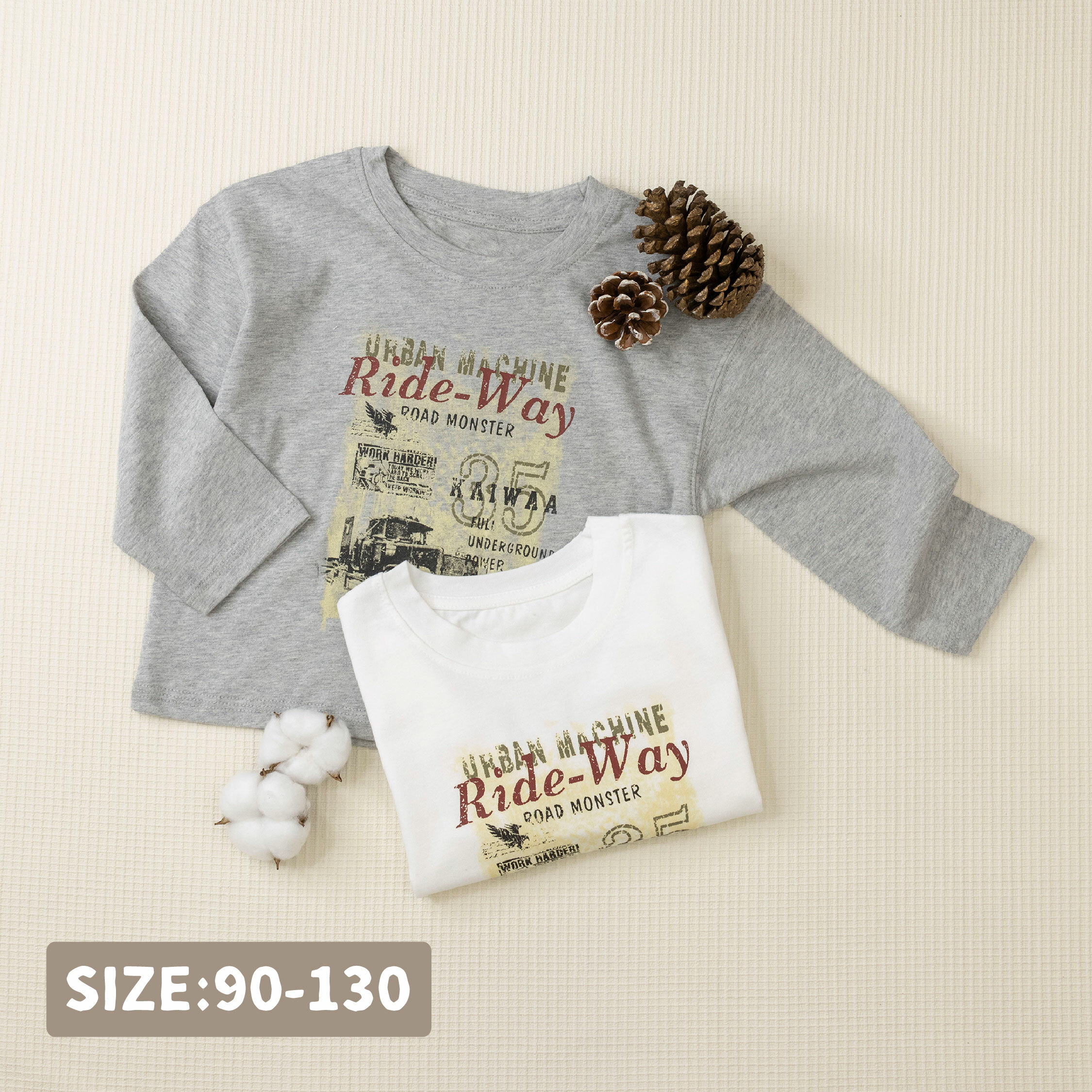 【H45064】美式斑駁印花棉質上衣＊二色