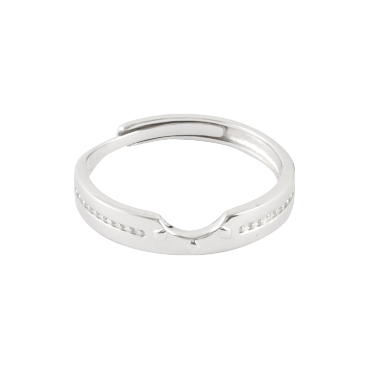 純銀對戒，情侶戒指 星臨弦月；星辰與弦樂緩緩訴說 共譜宇宙戀曲（3891男款）