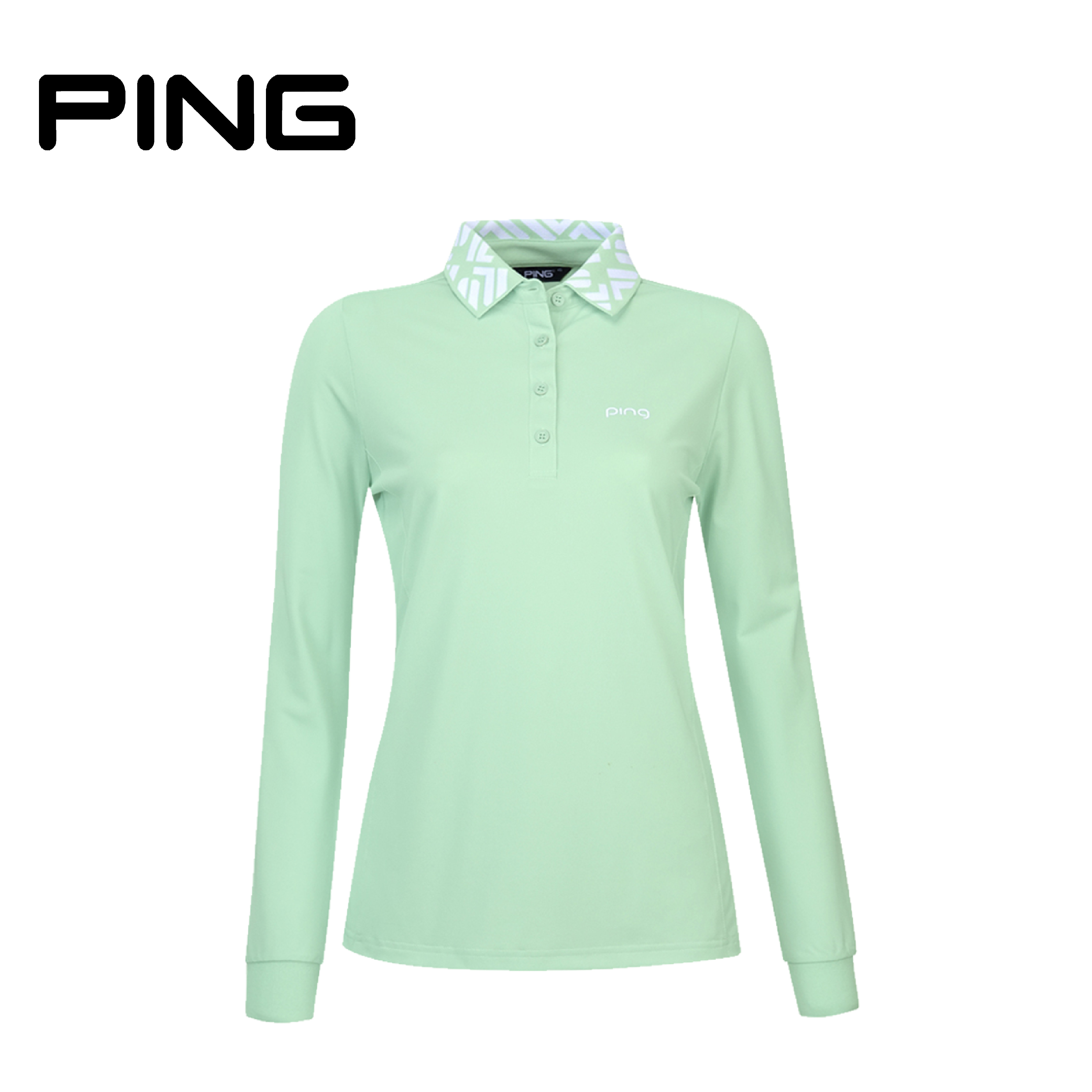 PING 美國 P字領片高爾夫薄長袖POLO衫 女款 (2色) 11PRA24290