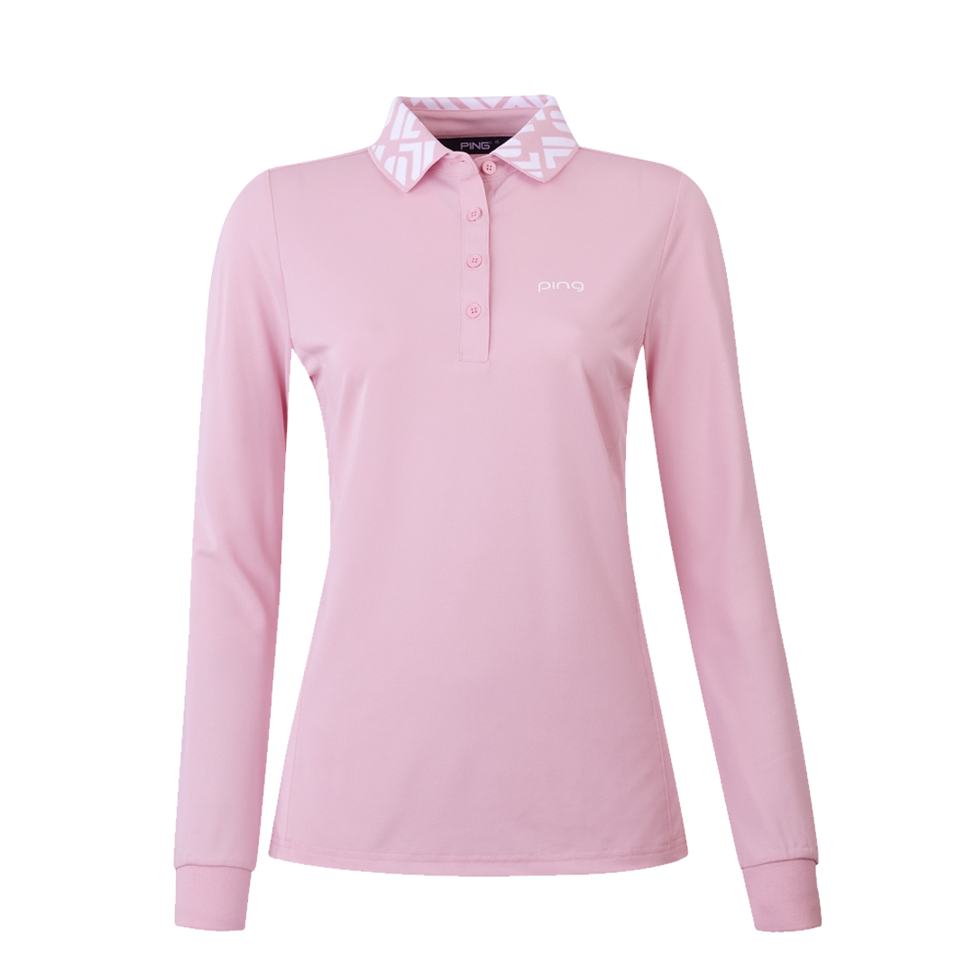 PING 美國 P字領片高爾夫薄長袖POLO衫 女款 (2色) 11PRA24290