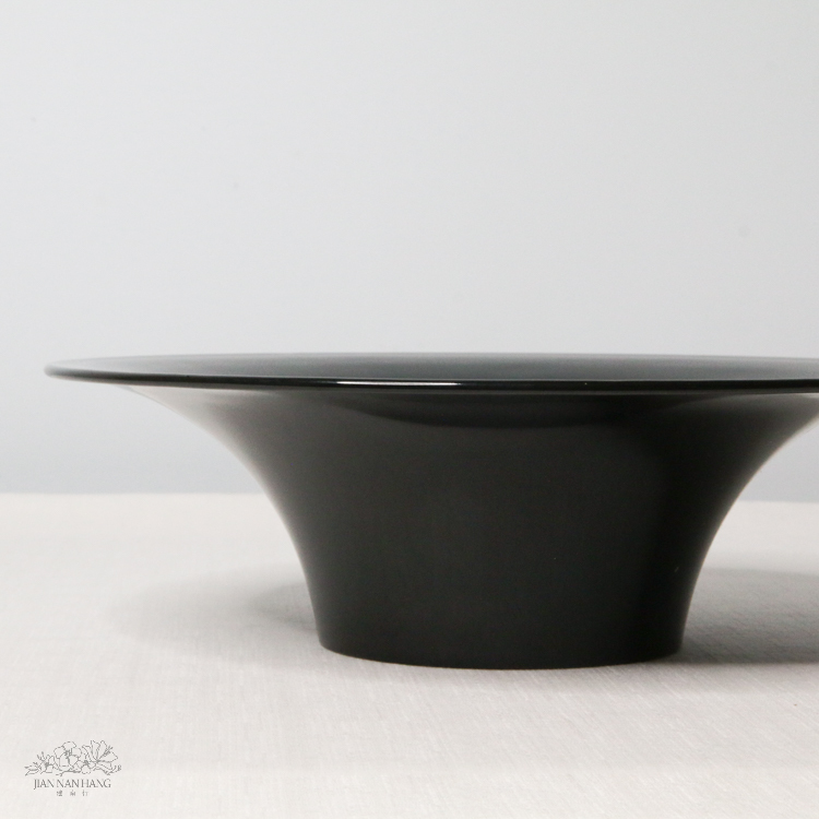 塑膠花器 花缽 黑色