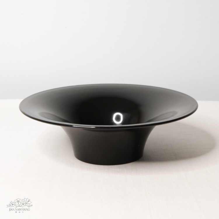 塑膠花器 花缽 黑色