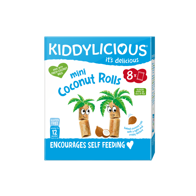 Kiddylicious 脆脆原味椰子卷8包裝 8x6.8g (54.4g)