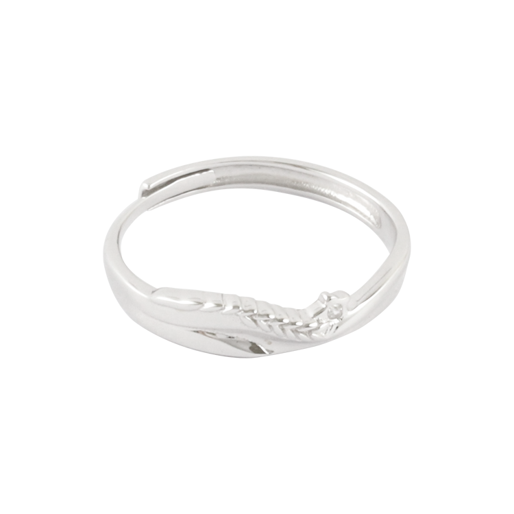 純銀對戒，情侶戒指 星與麥穗；象徵豐盛與成長 昭示希望與美好（3892女款）