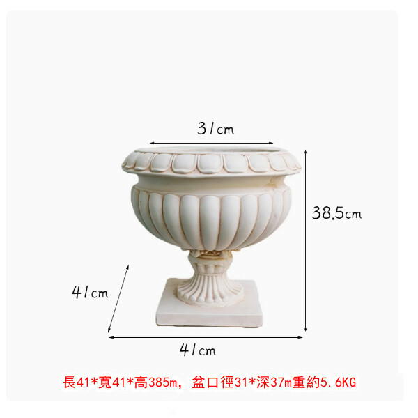 戶外庭院羅馬柱花盆--園藝盆景雕塑--別墅門口陽台裝飾擺件【羅馬盆12號】1個