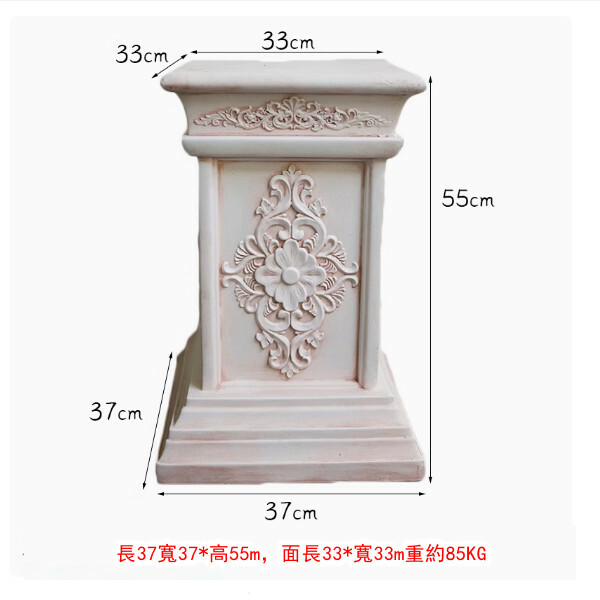 戶外庭院歐式羅馬柱--園藝石膏柱雕塑--別墅門口陽台裝飾擺件【羅馬柱18號】1個