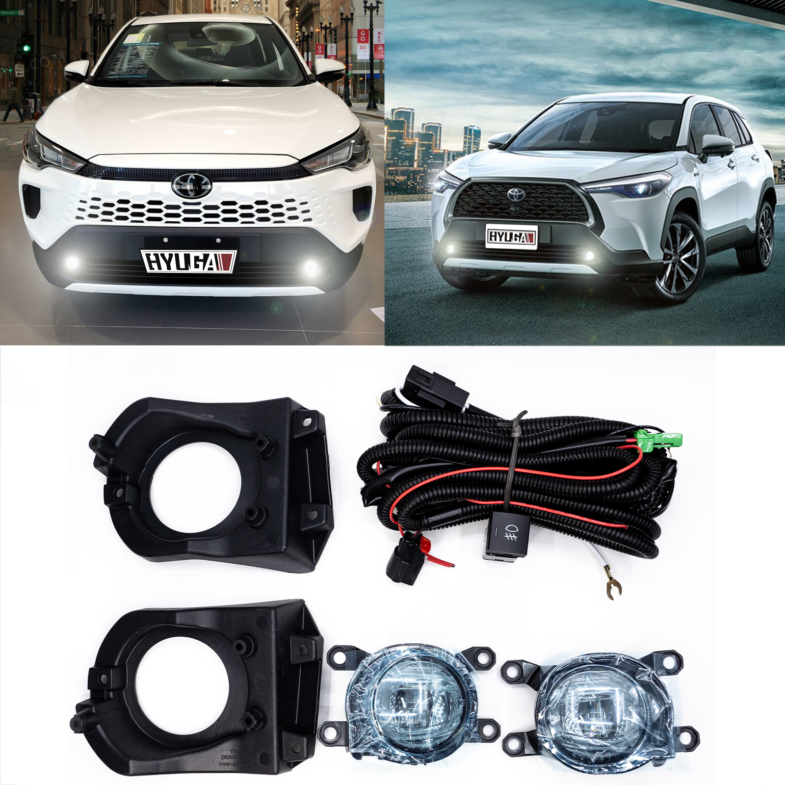 霧燈總成｜TOYOTA COROLLA CROSS 專用 LED 白光 霧燈 總成 霧燈框 線組 日行燈 行車燈 開關