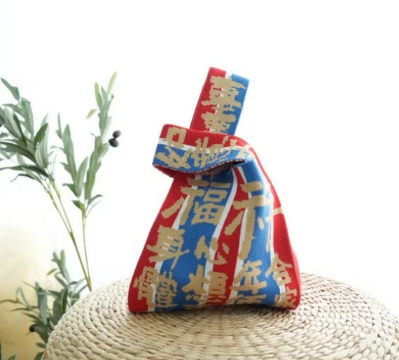 AMAZING STUDIO 針織袋 手挽袋 手提袋【經典紅白藍】