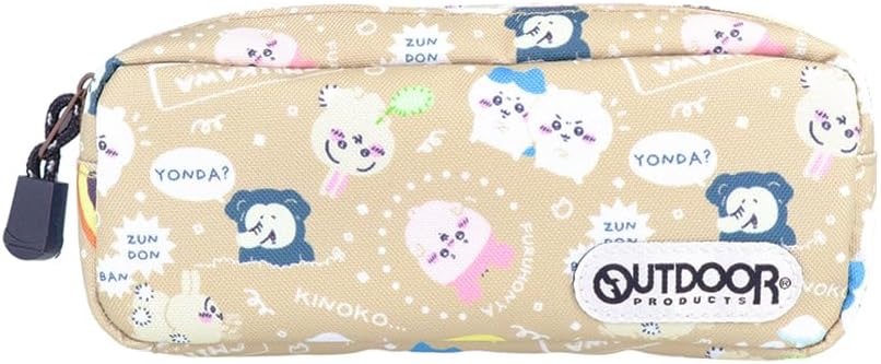 Chiikawa x Outdoor Pencil Case 吉伊卡哇 筆袋 (卡其色）【日版】
