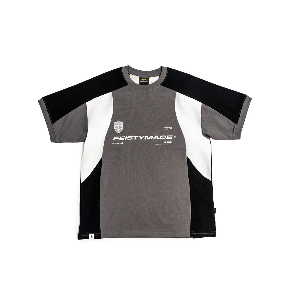 FEISTY STITCHING FOOTBALL SHIRT 拼接美式足球短袖 黑色 藍色 FS-US24-21 22 [台灣現貨]