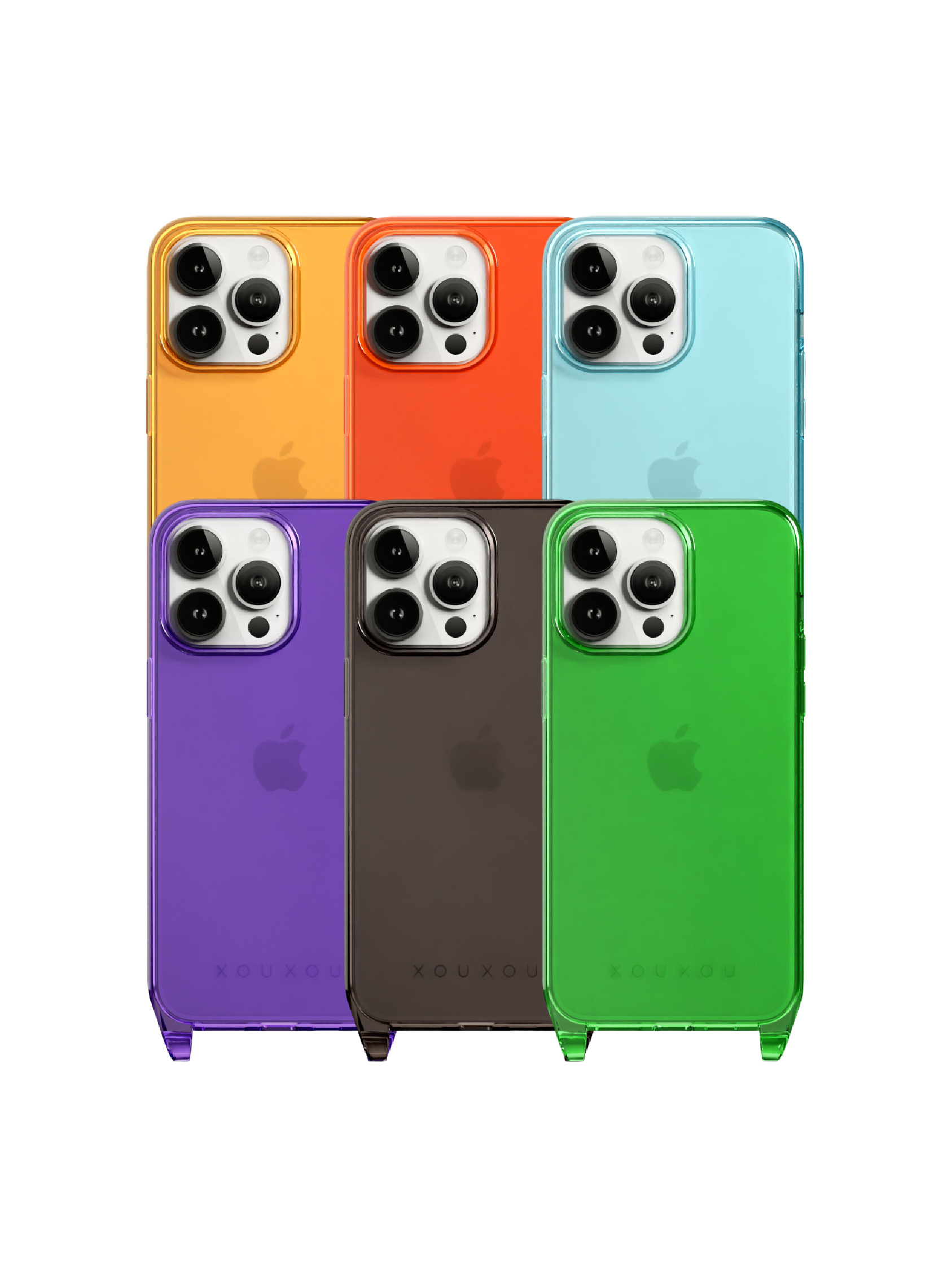 XOUXOU | CLEAR掛繩手機殼 iPhone 11/12/13/14/15系列 共7色【XOUXOU 品牌旗艦館】