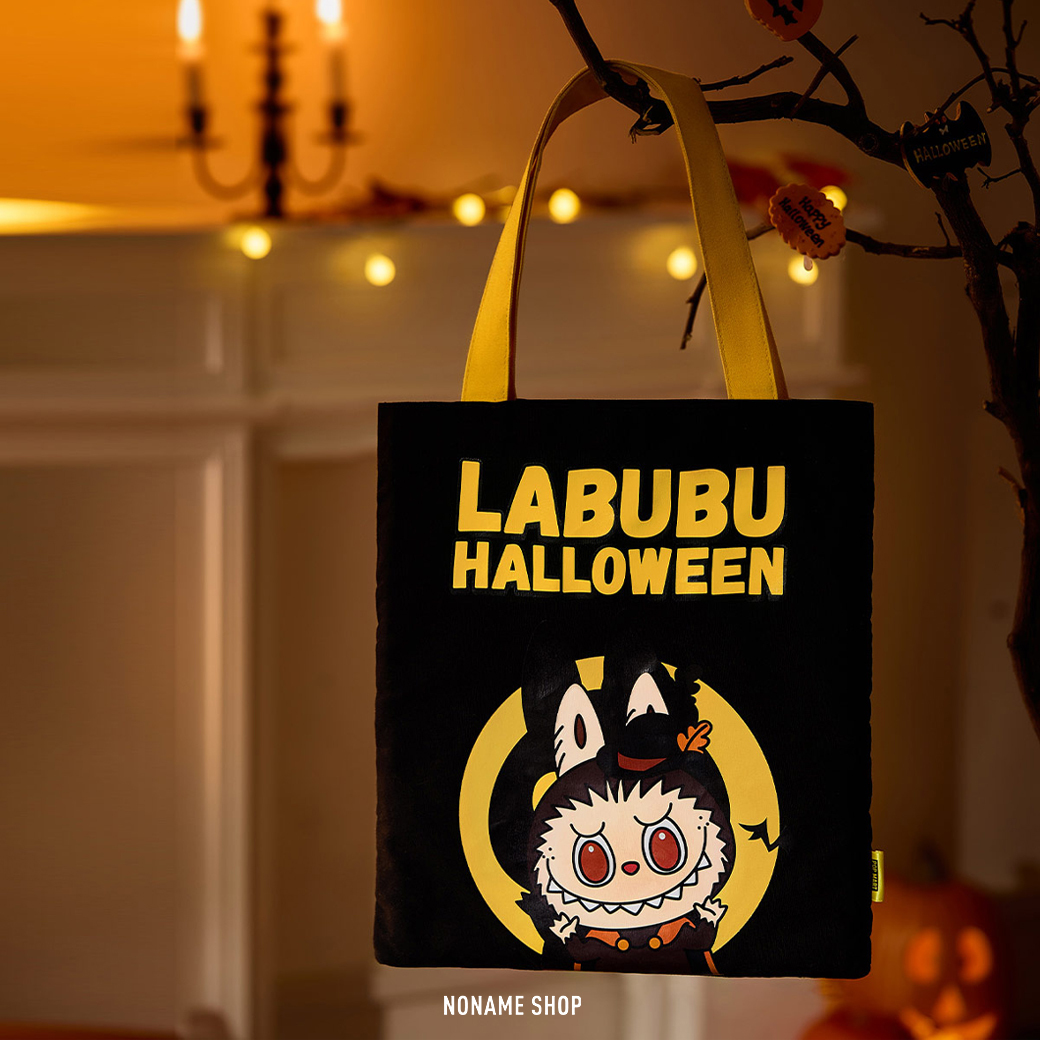 POP MART 泡泡瑪特 怪怪狂歡節 LABUBU 帆布包 手提包 黑色