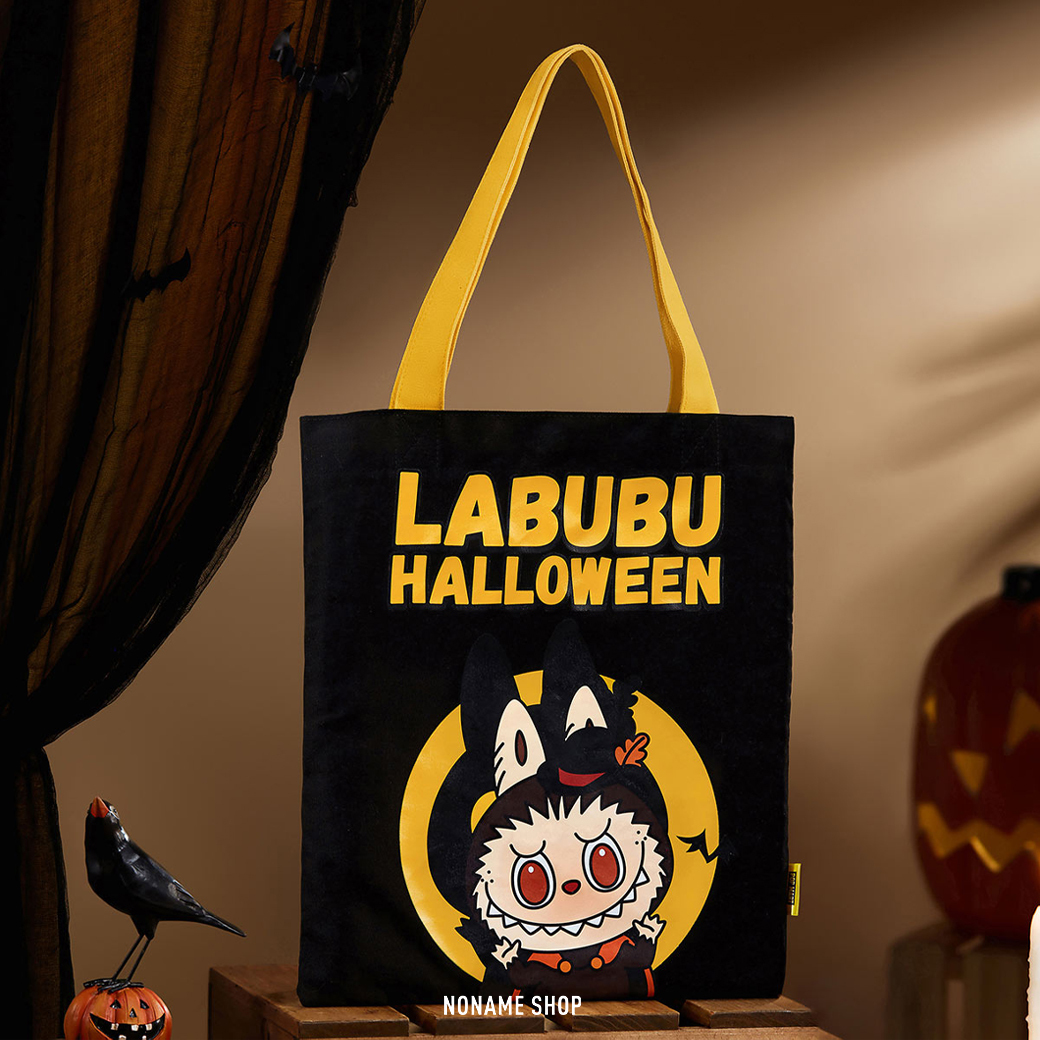 POP MART 泡泡瑪特 怪怪狂歡節 LABUBU 帆布包 手提包 黑色