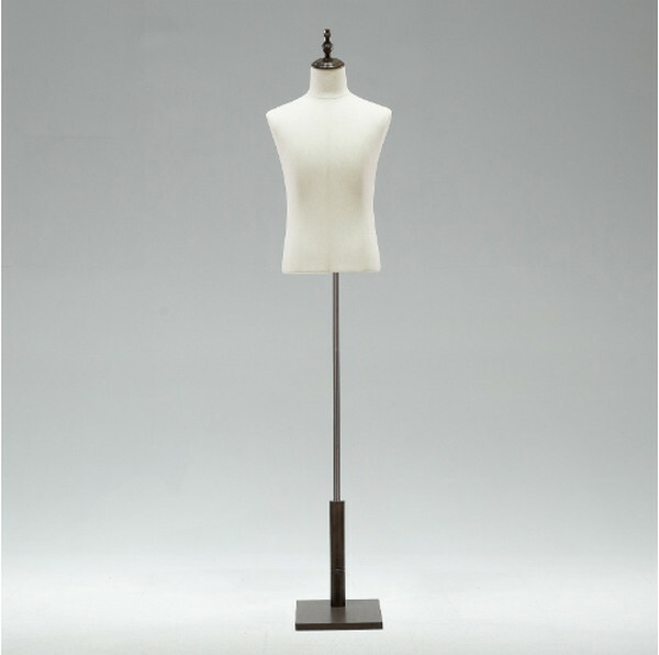服裝模特道具--半身模特展示架--男裝廚窗假人模型【仿古方板+蓋子+男無手 均碼】1個