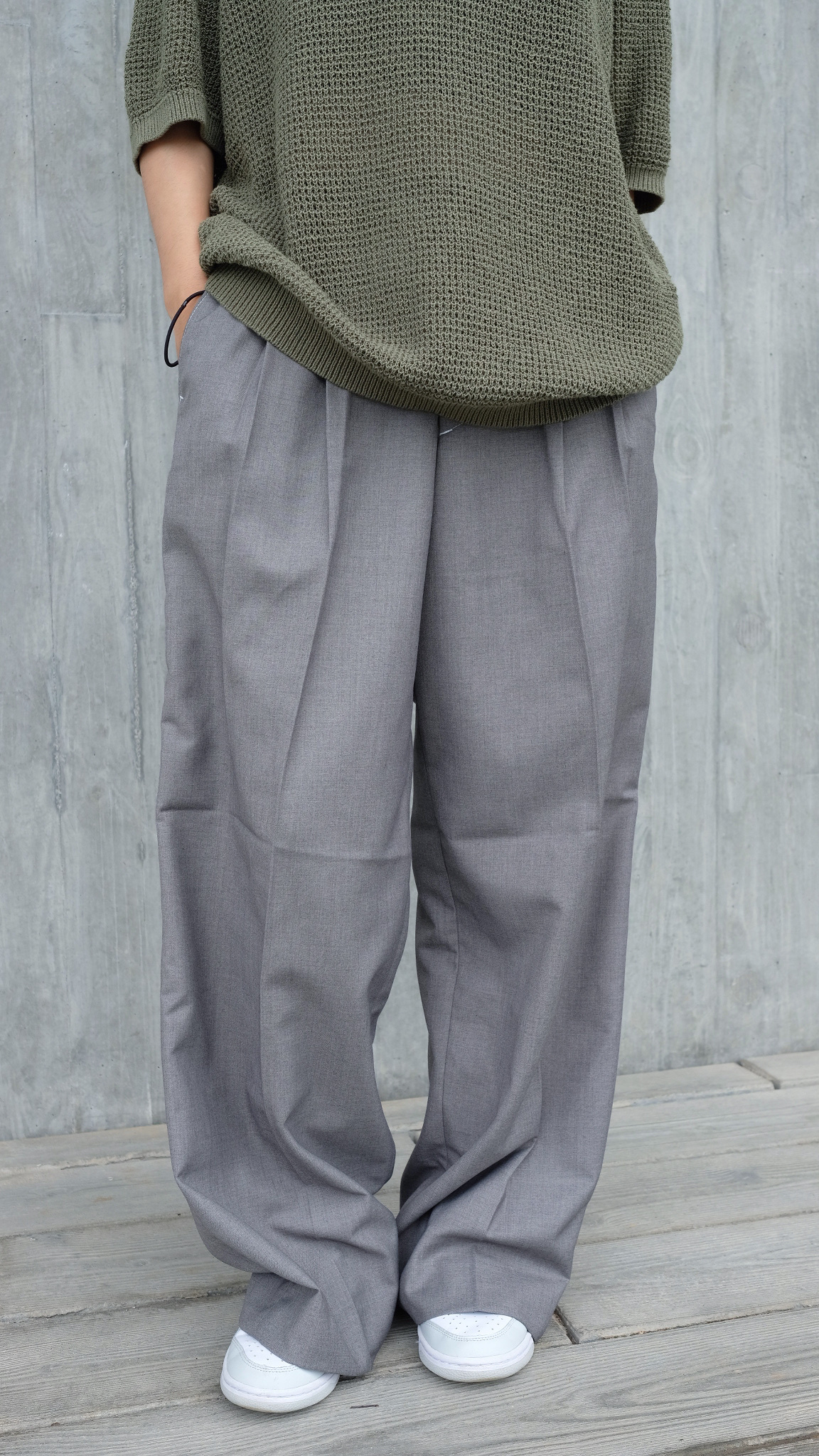 LPT0088 明線灰色西褲