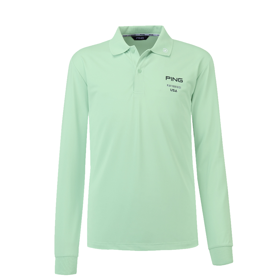 PING 美國 P字領片高爾夫薄長袖POLO衫 男款 (2色) 11PPA24290