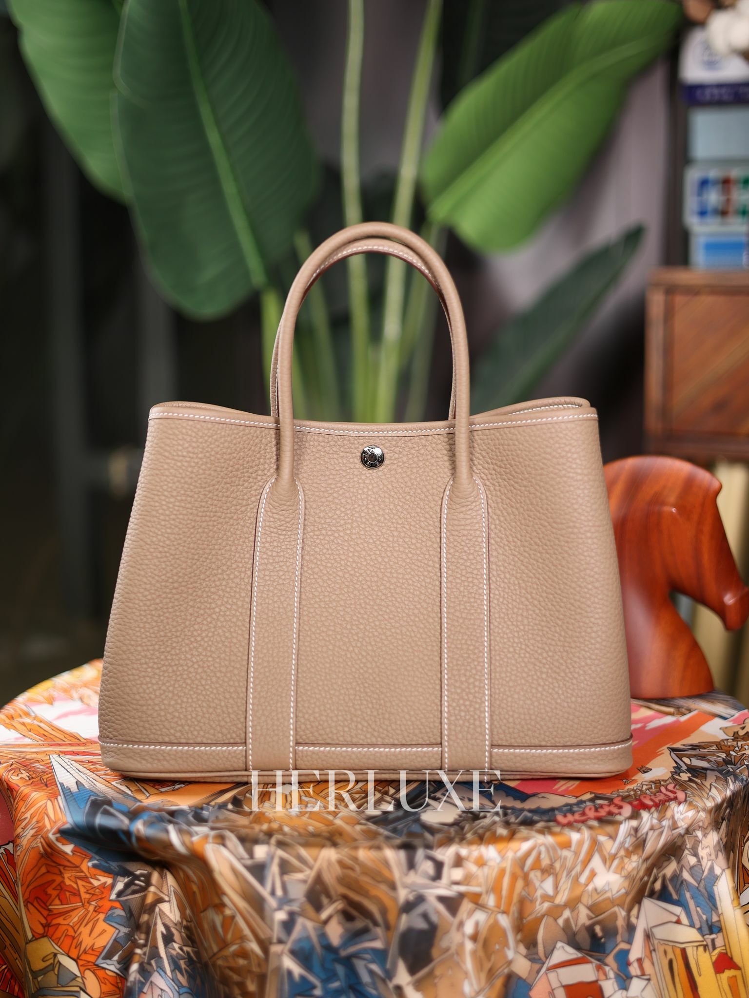 Garden party 30 18 etoupe leather K