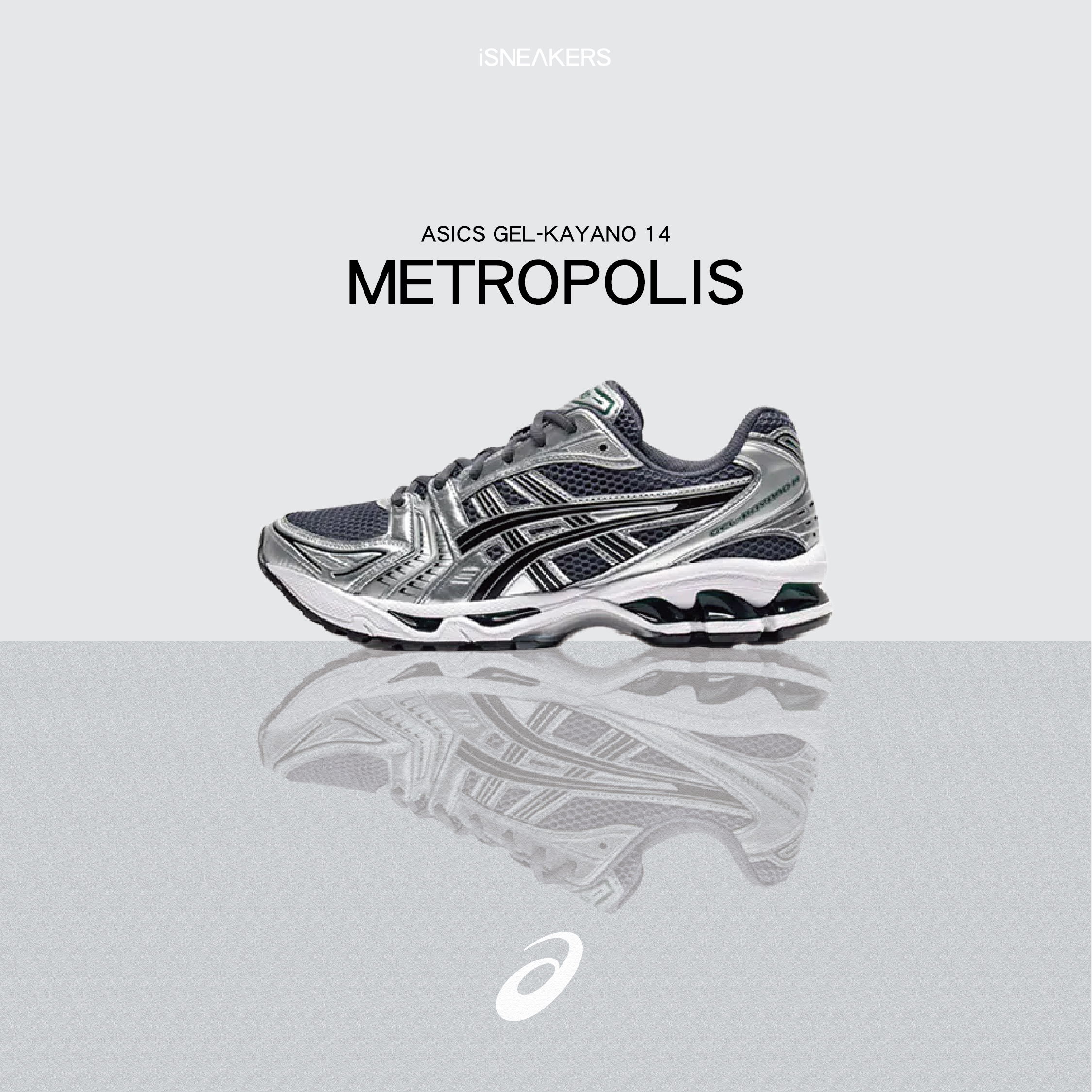 iSNEAKERS｜Asics Gel-Kayano 14 "Metropolis" 灰銀 大都會 1203A537-020