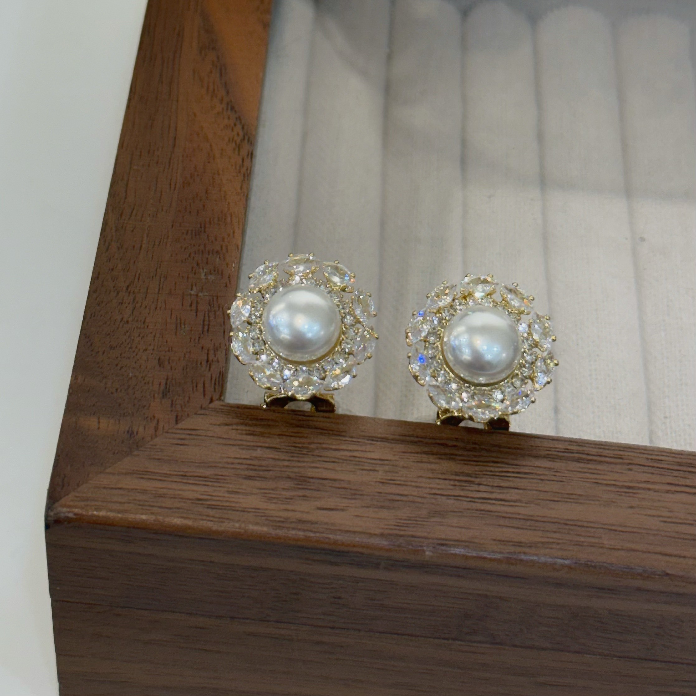 R01鋯石圈珍珠耳針