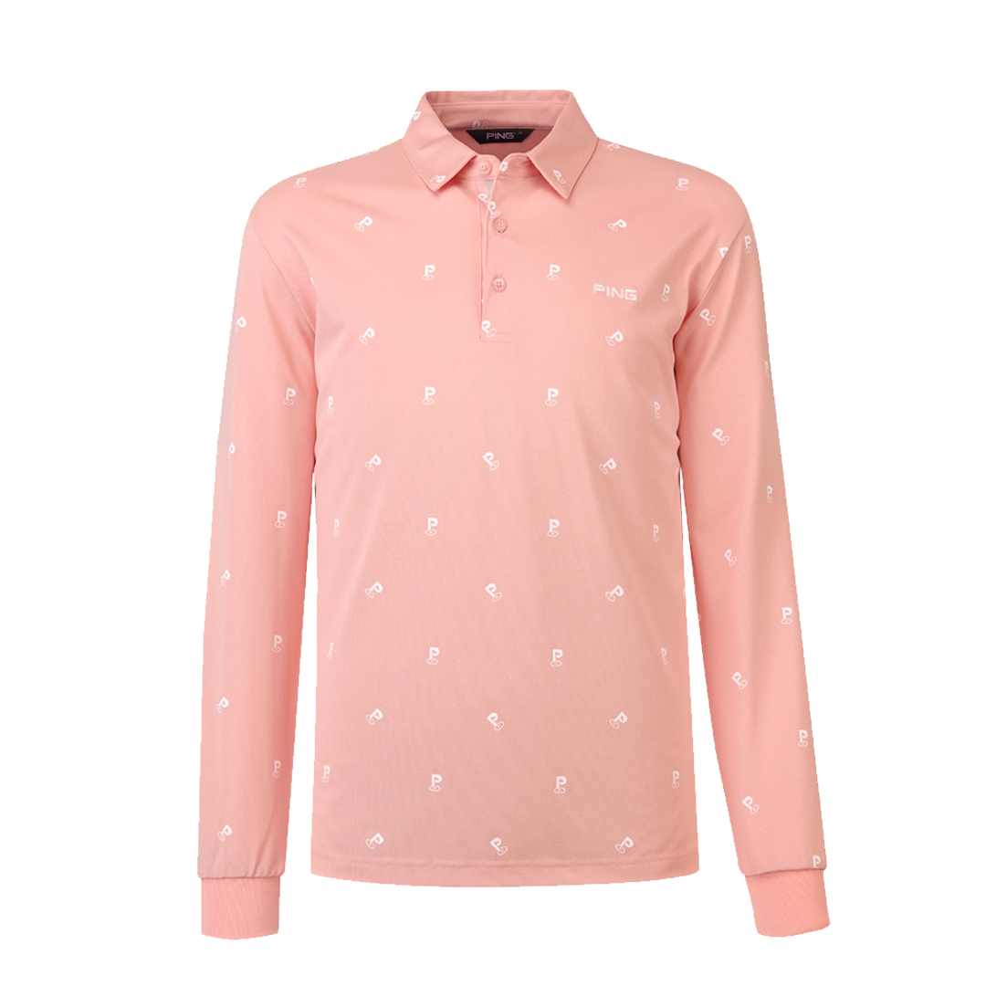 PING 美國 網眼吸濕排汗抗UV高爾夫薄長袖POLO衫 男款 (2色) 11PPA24291