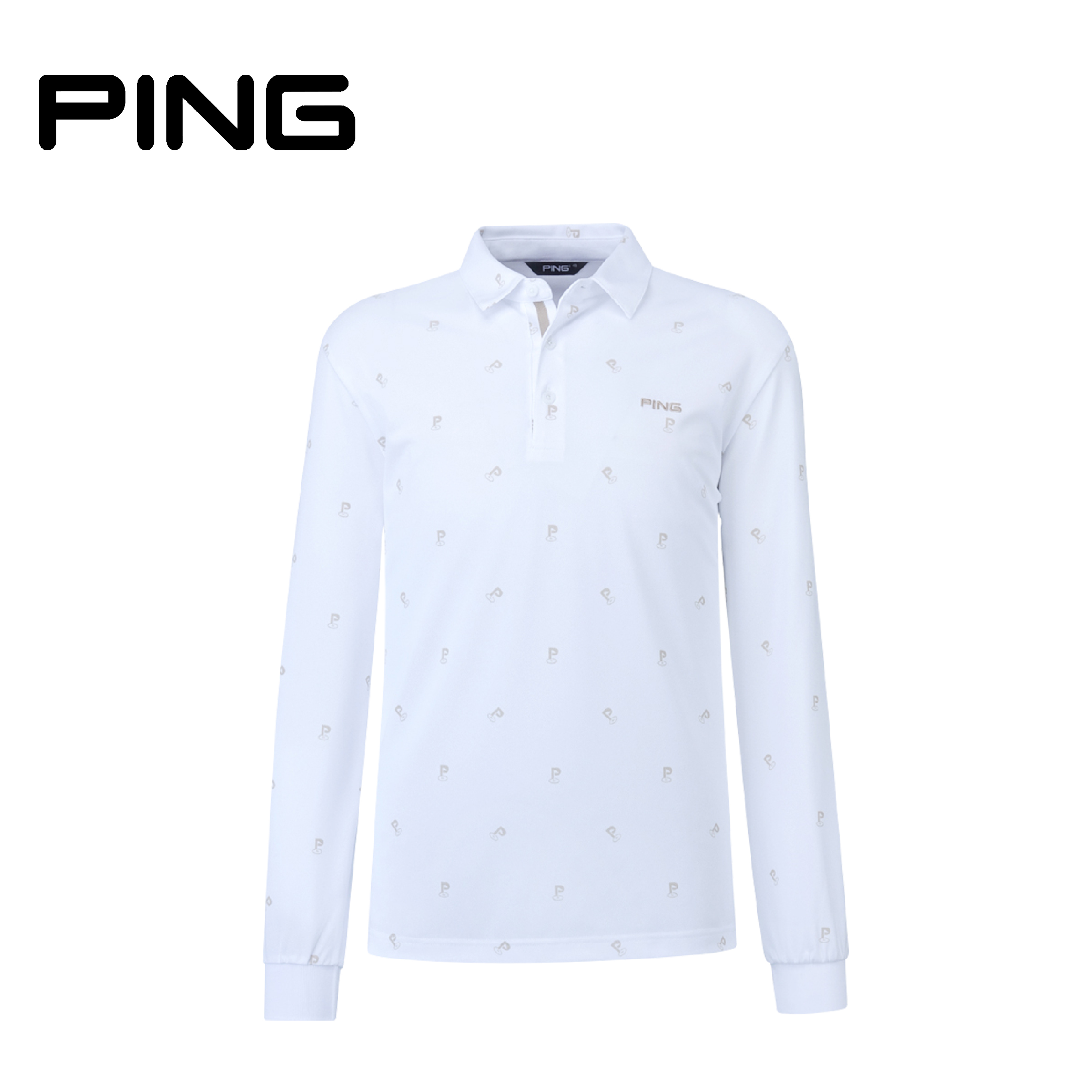 PING 美國 網眼吸濕排汗抗UV高爾夫薄長袖POLO衫 男款 (2色) 11PPA24291