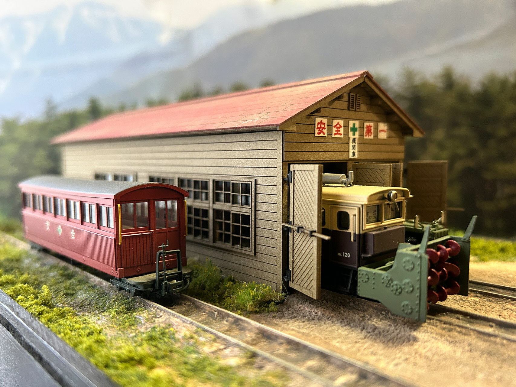 梅桜堂 ST-027-87C HO規 杉沢の2線機關庫Ⅱ.套件