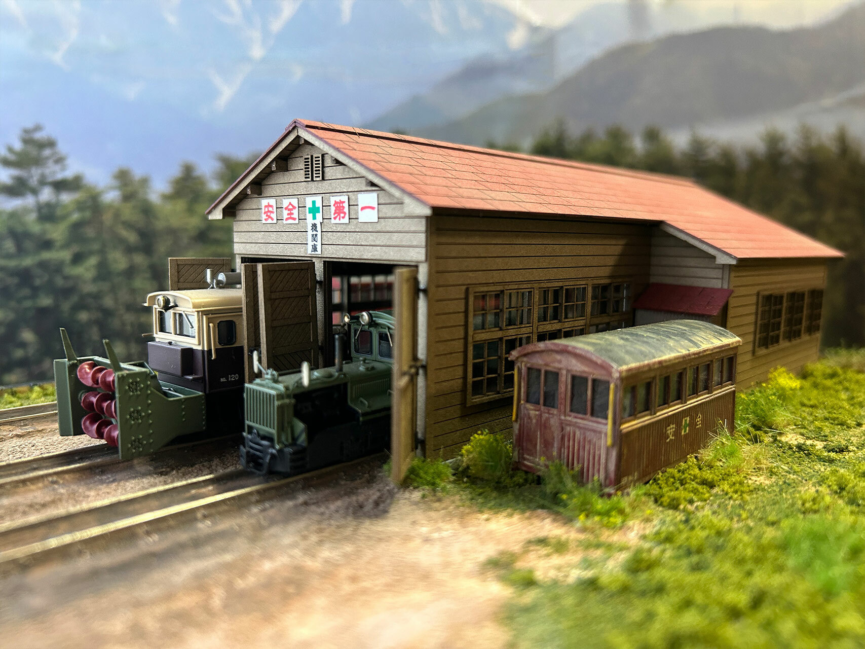 梅桜堂 ST-027-87C HO規 杉沢の2線機關庫Ⅱ.套件