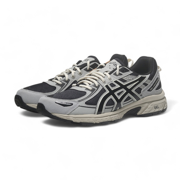 ASICS 慢跑鞋 GEL-VENTURE 6 黑灰 奶油 復古 情侶鞋 男女 1203A438001
