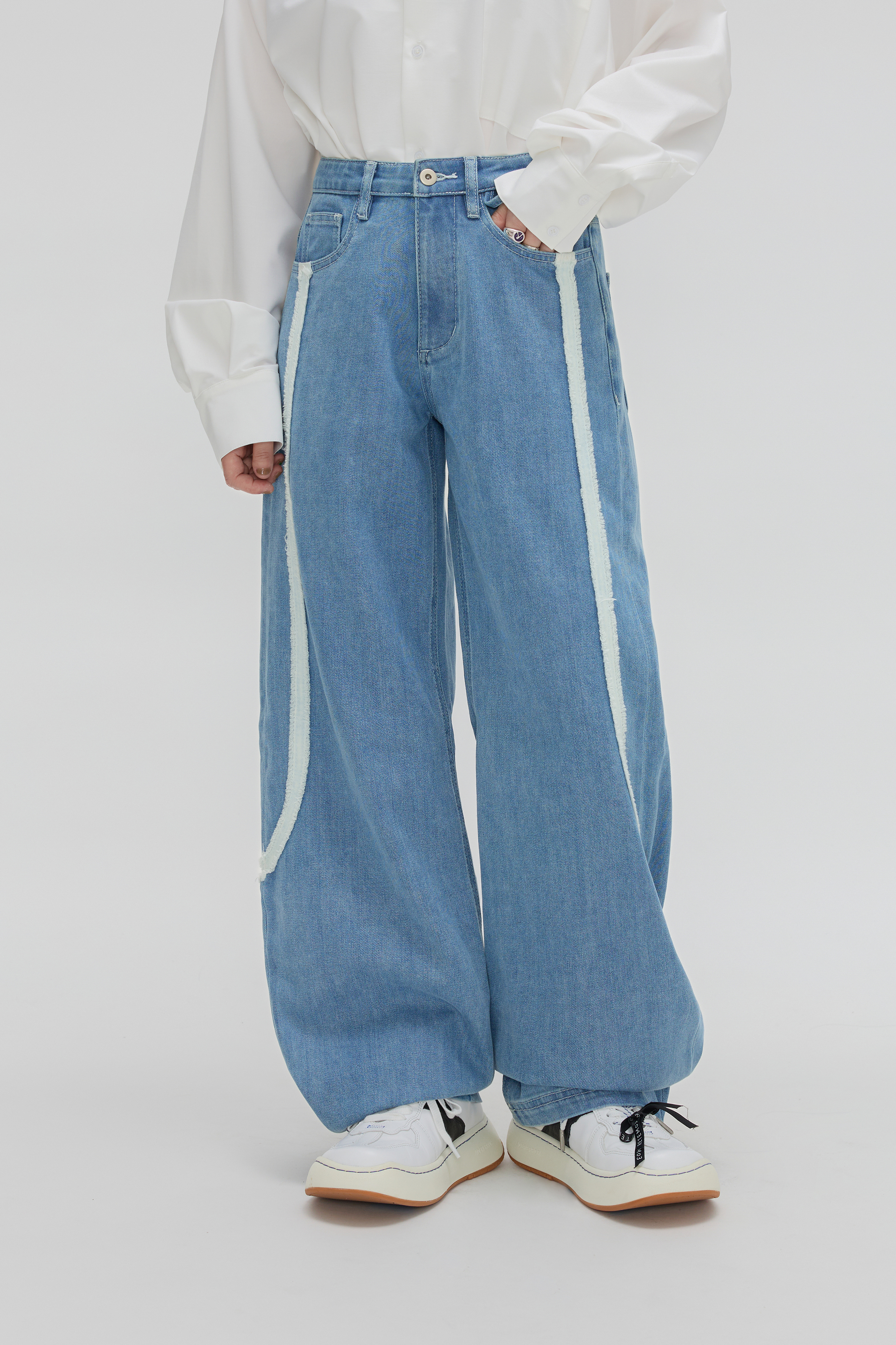 Gathered Denim Pants｜Stonewash