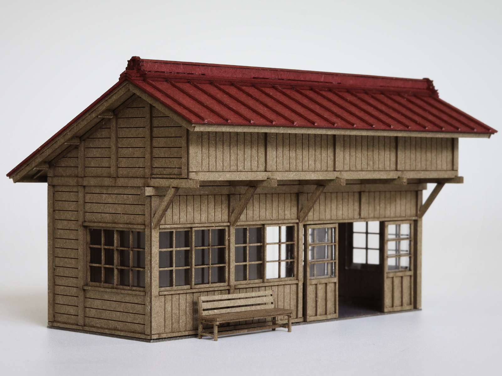 梅桜堂 ST-029-80C 1/80 無人車站A.套件