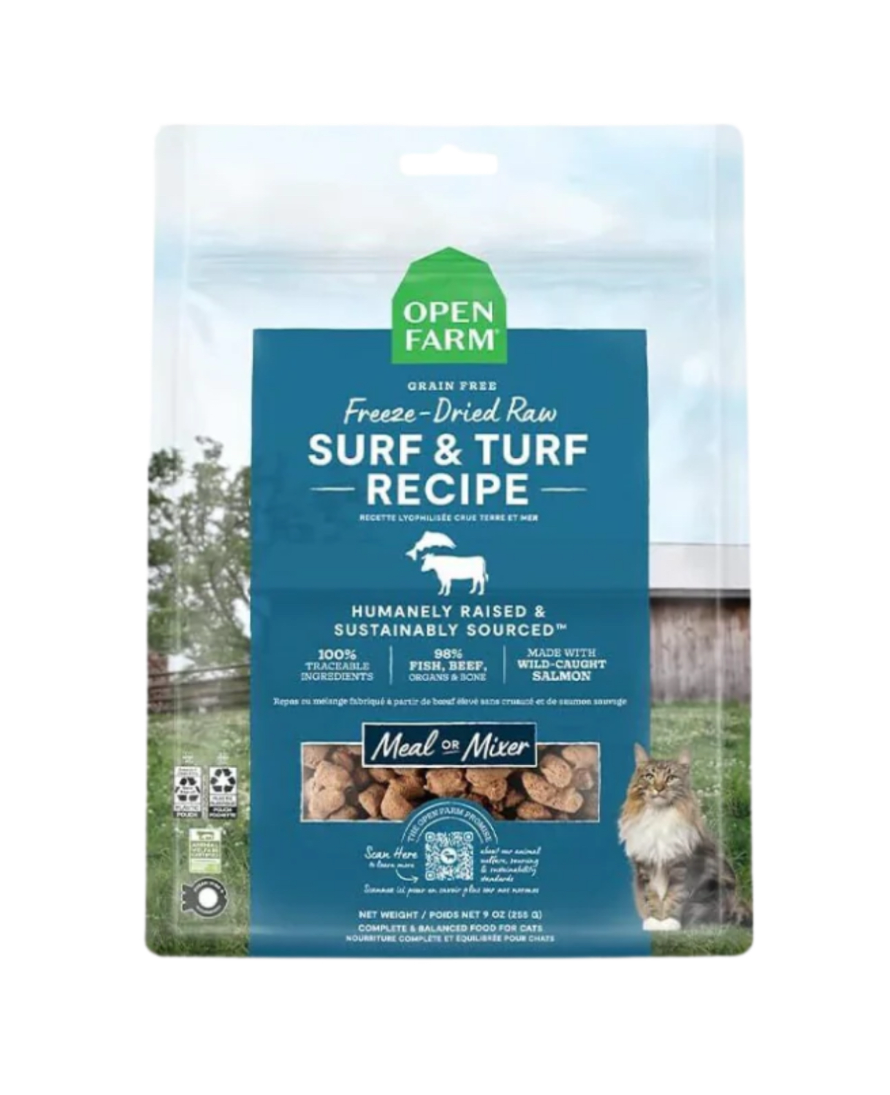 OPEN FARM冷凍脫水海鮮大餐生肉貓糧 9oz