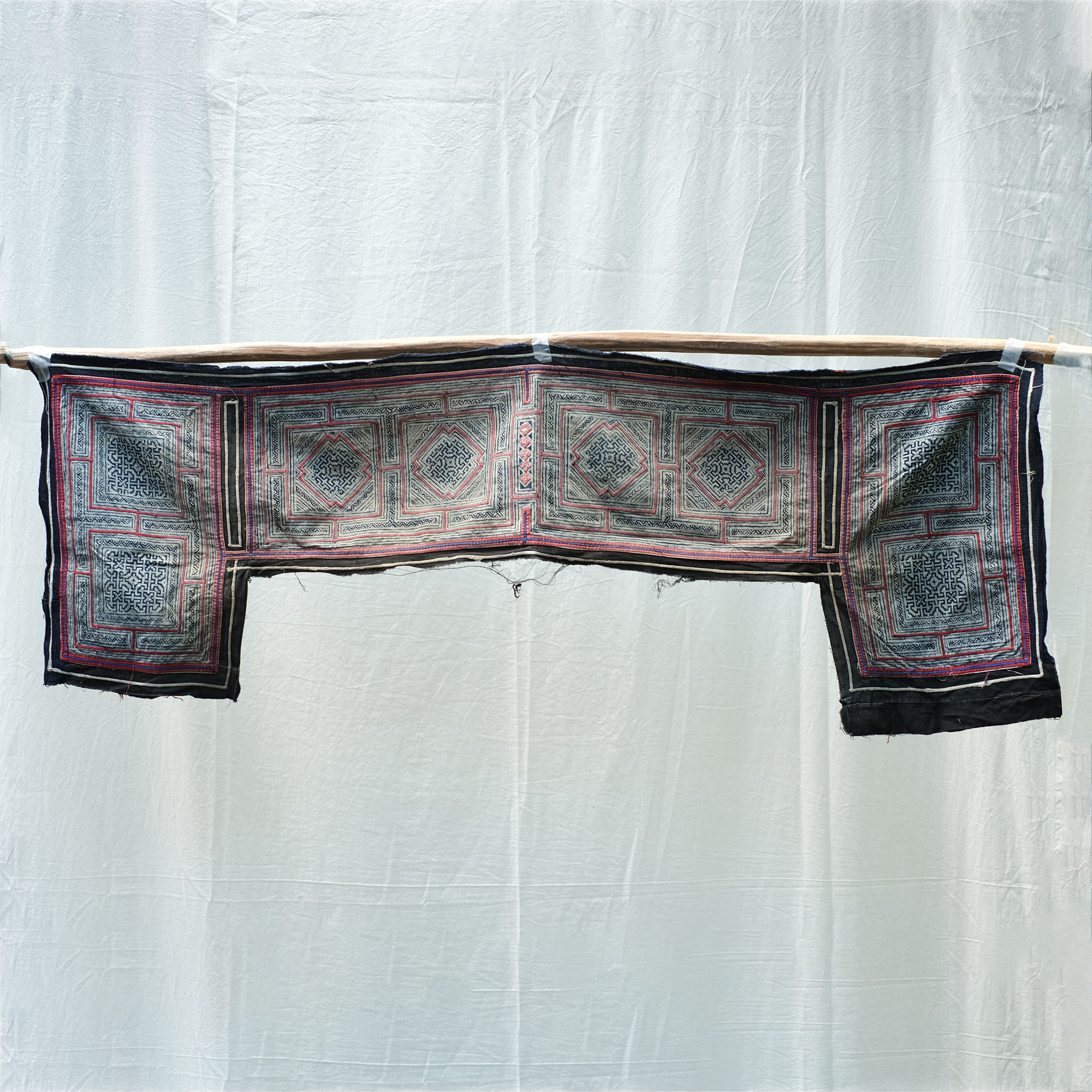 手織｜Hmong 蠟染老繡片｜寮國