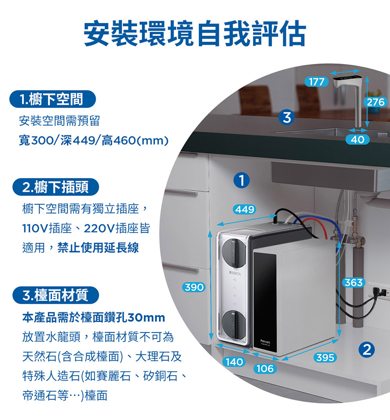 BRITA mypure GR600 RO櫥下瞬熱雙溫淨水組