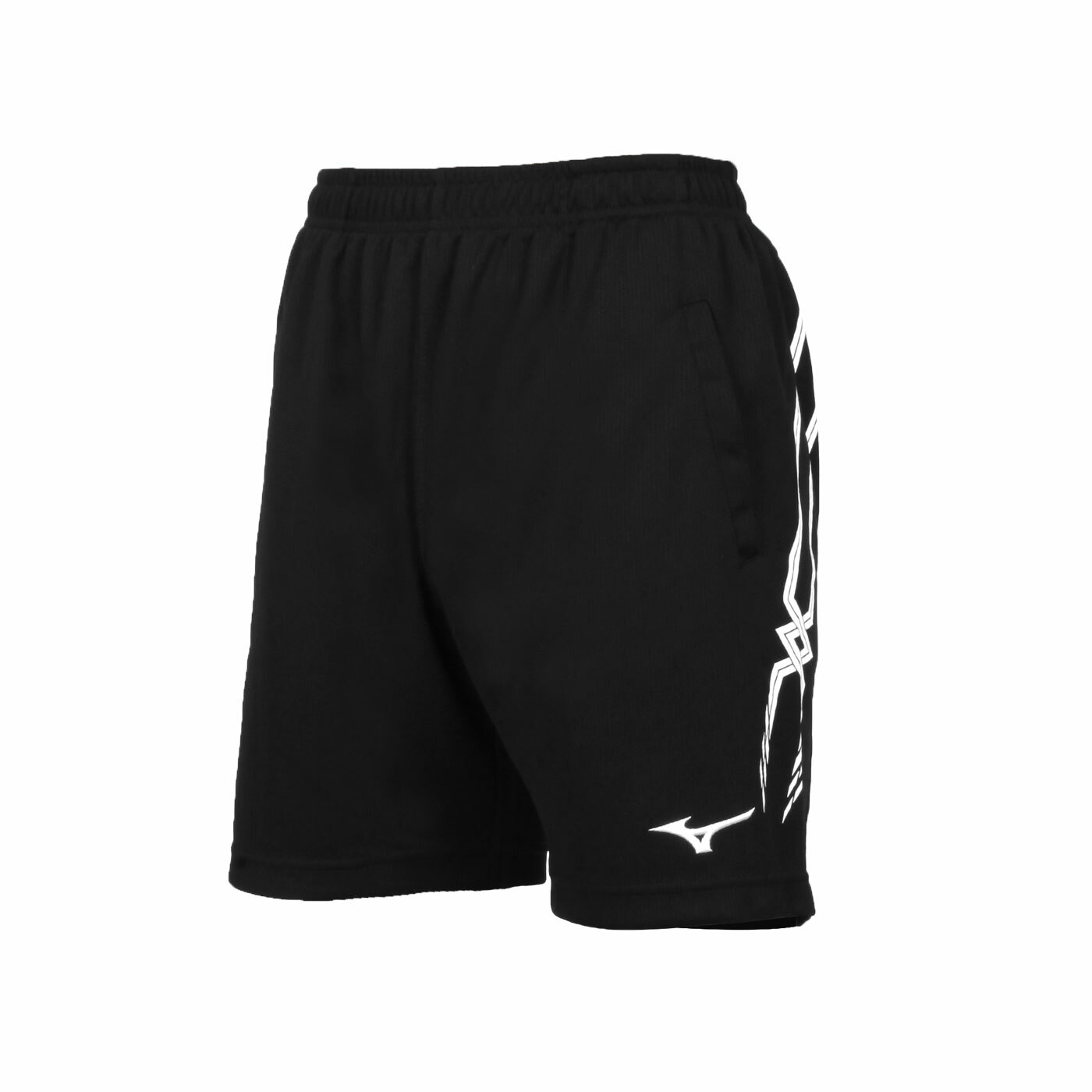 MIZUNO 中性排球褲 黑白色 有袋款